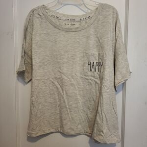 Rae Dunn Boxy Pocket T-shirt Size: Medium